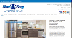 Desktop Screenshot of bluefrogappliance.com