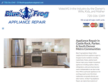 Tablet Screenshot of bluefrogappliance.com